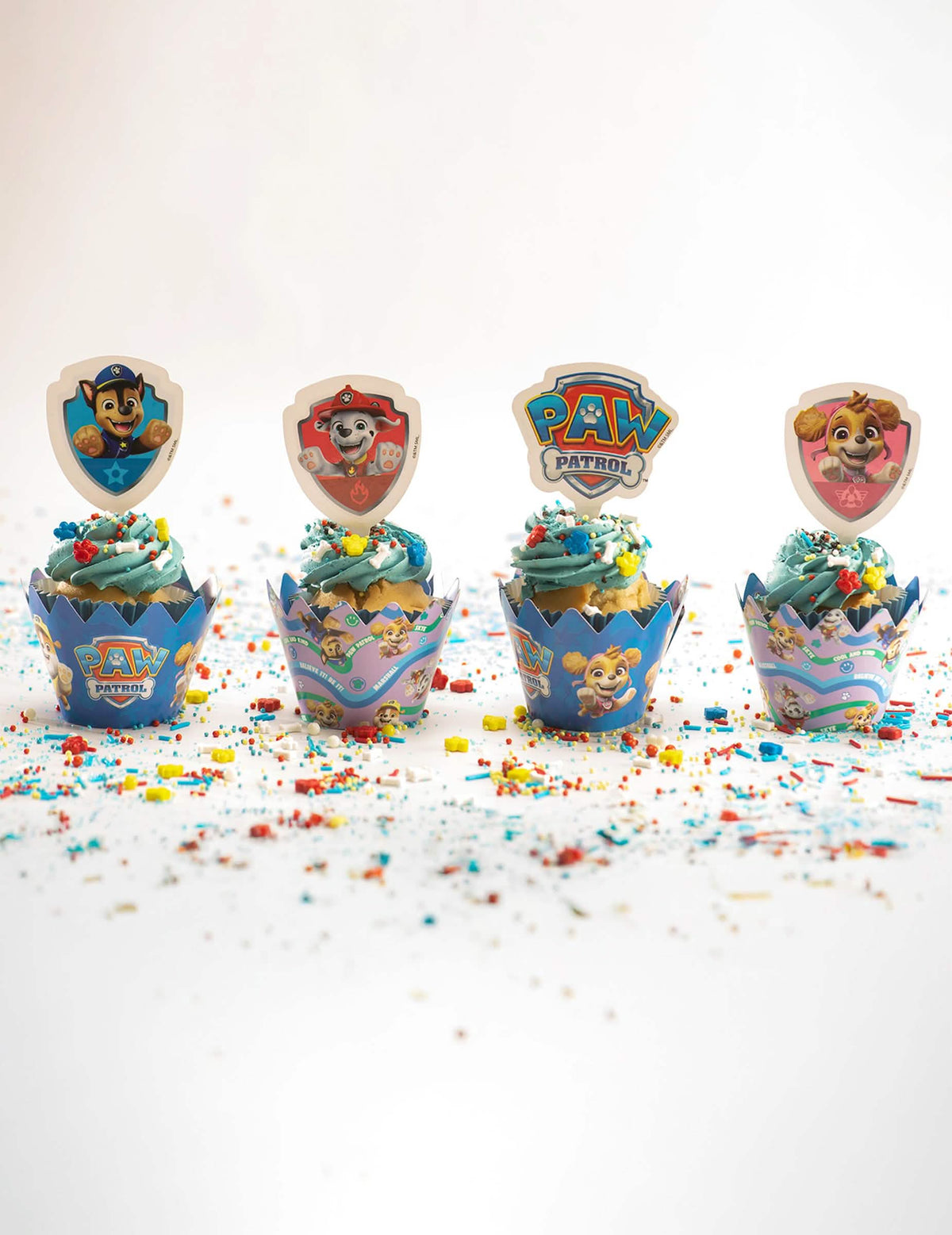 Kit de 6 decoraciones para cupcakes con toppers de la Patrulla Canina™