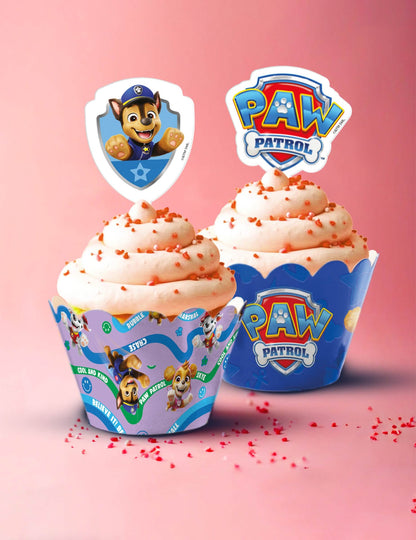 Kit de 6 decoraciones para cupcakes con toppers de la Patrulla Canina™