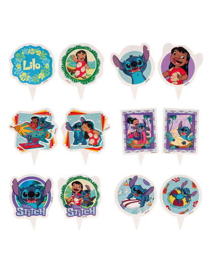 Kit de 6 decoraciones para cupcakes con adornos Stitch™