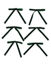 6 lazos finos de terciopelo verde oscuro 13 x 13 cm