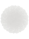 Napperons en papier dentelle pour décoration de fête blancs