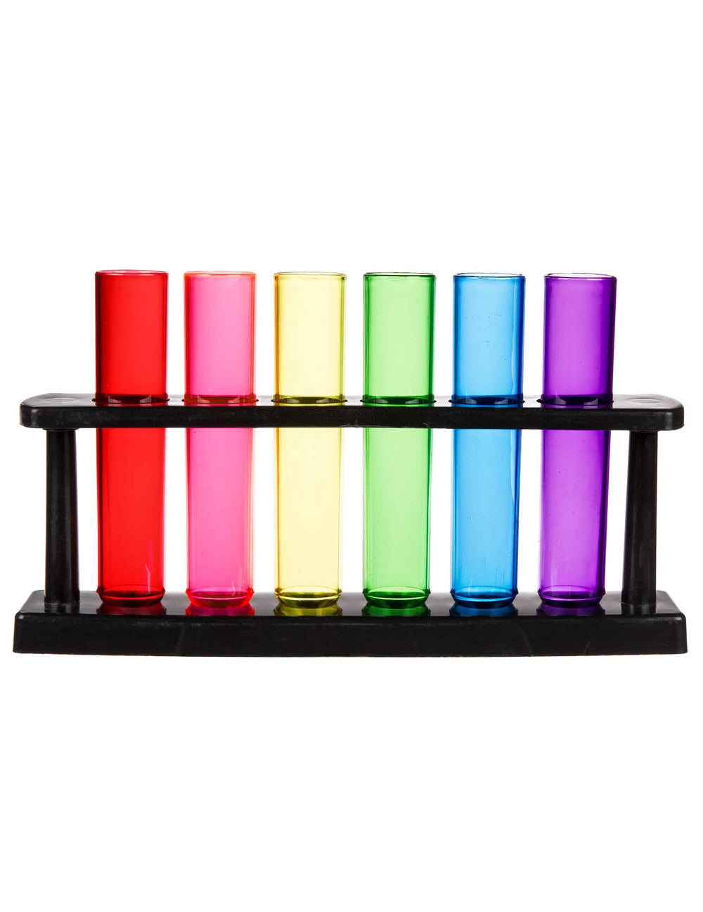 Shooters tubes à essais pour adulte multicolores avec support noir