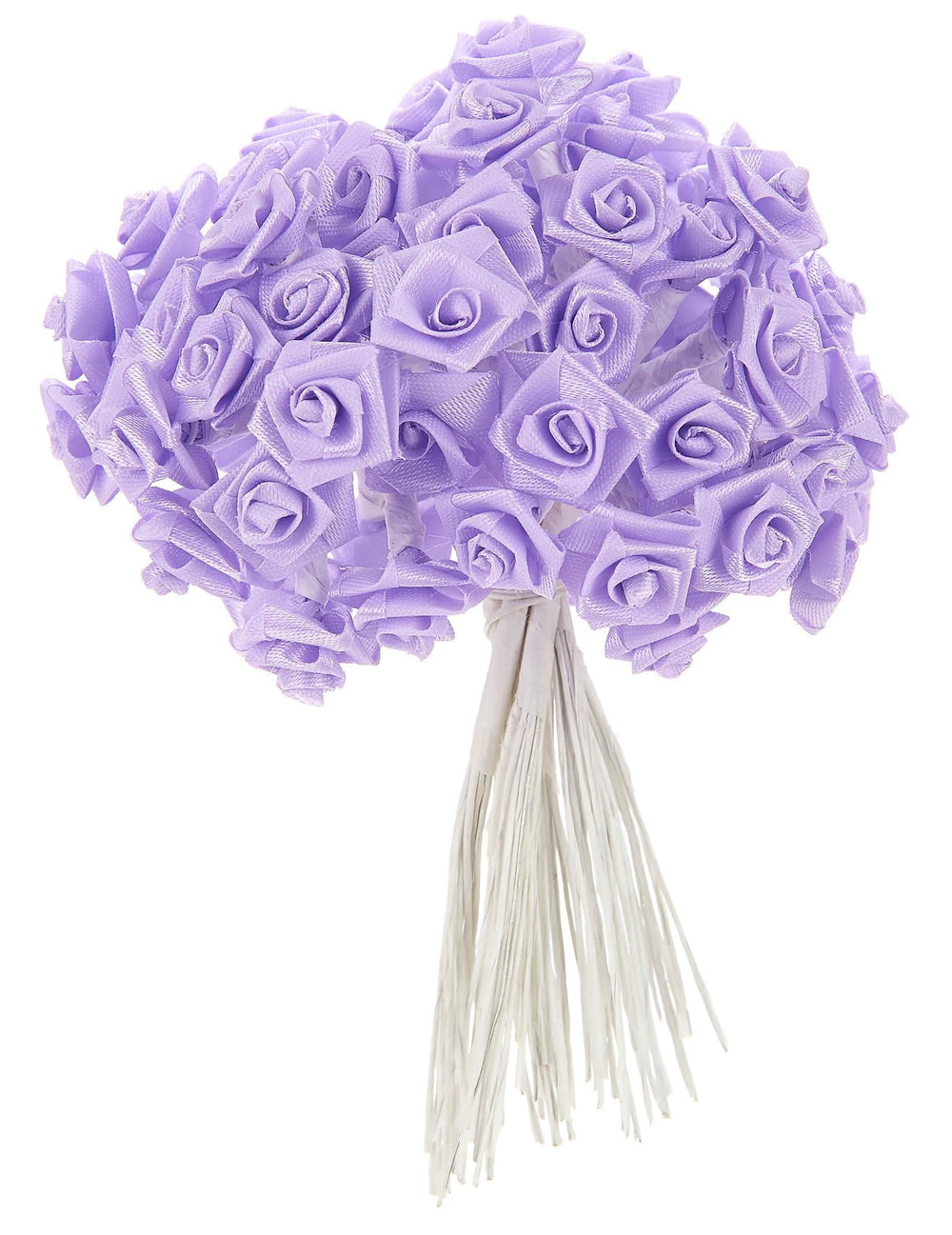 Mini rosas de satén para decoración de boda malva