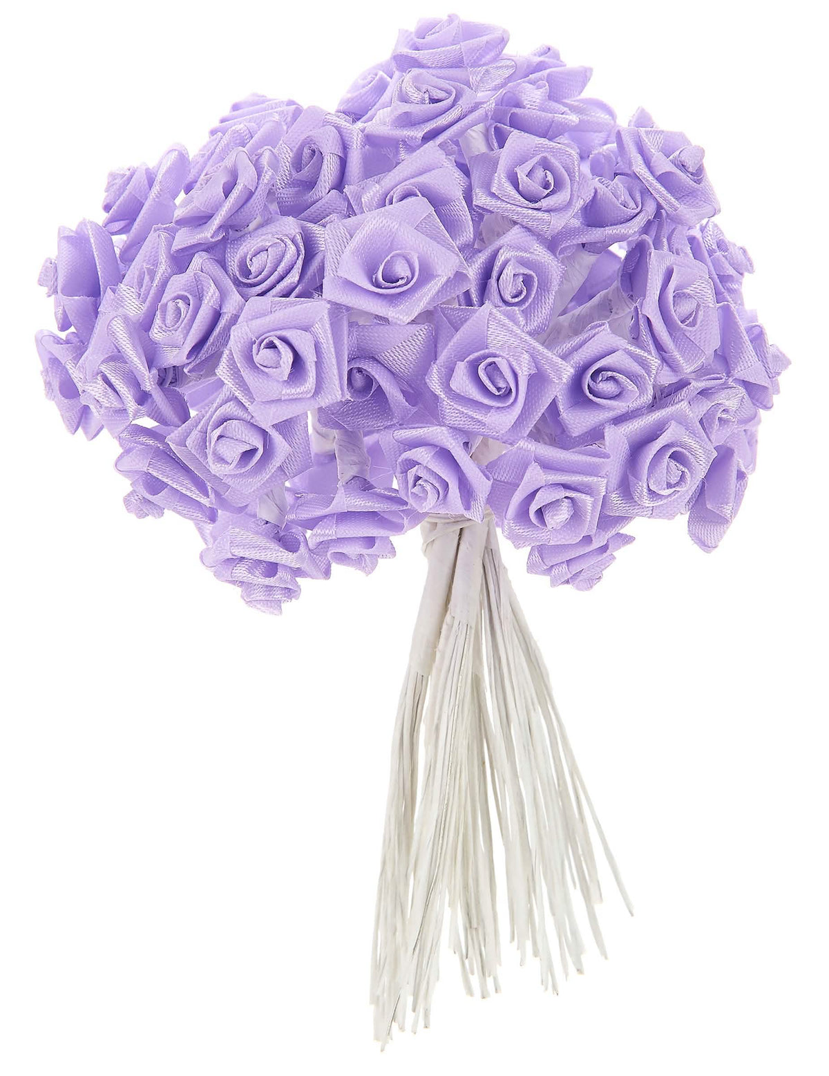 Mini rosas de satén para decoración de boda malva