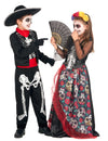 Disfraz de pareja Dia de los Muertos mexicano para niños