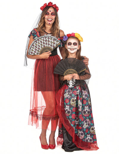 Disfraz de pareja Dia de los muertos madre e hija