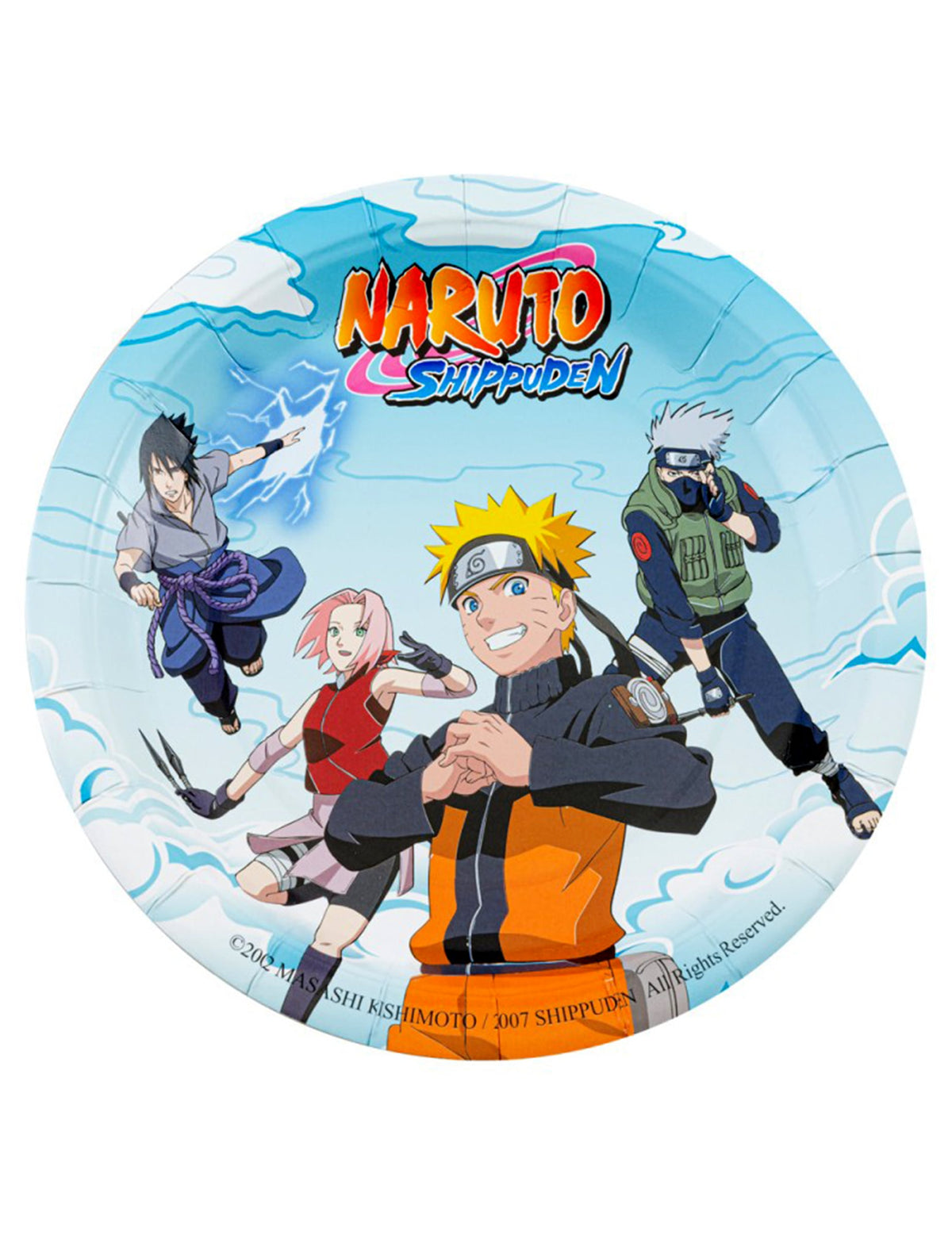 8 platos de 23 cm de cartón Naruto Shippuden™