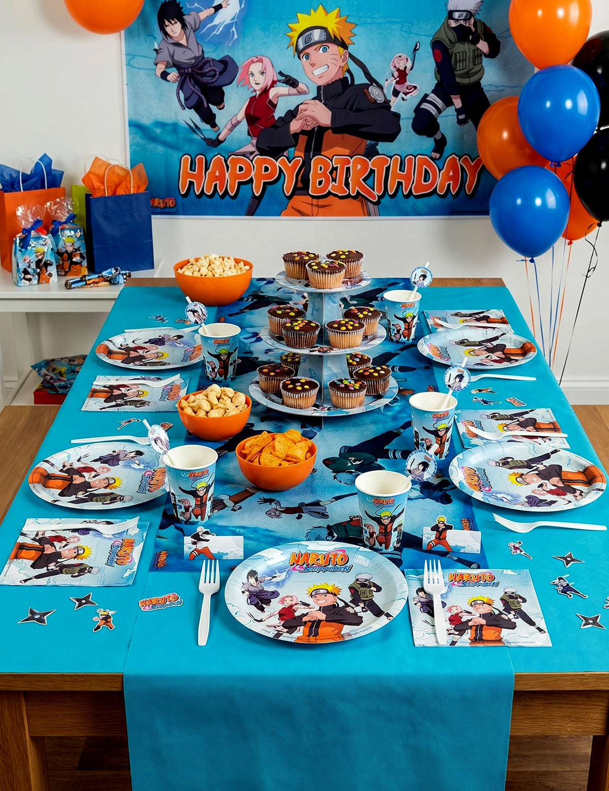 8 platos de 23 cm de cartón Naruto Shippuden™