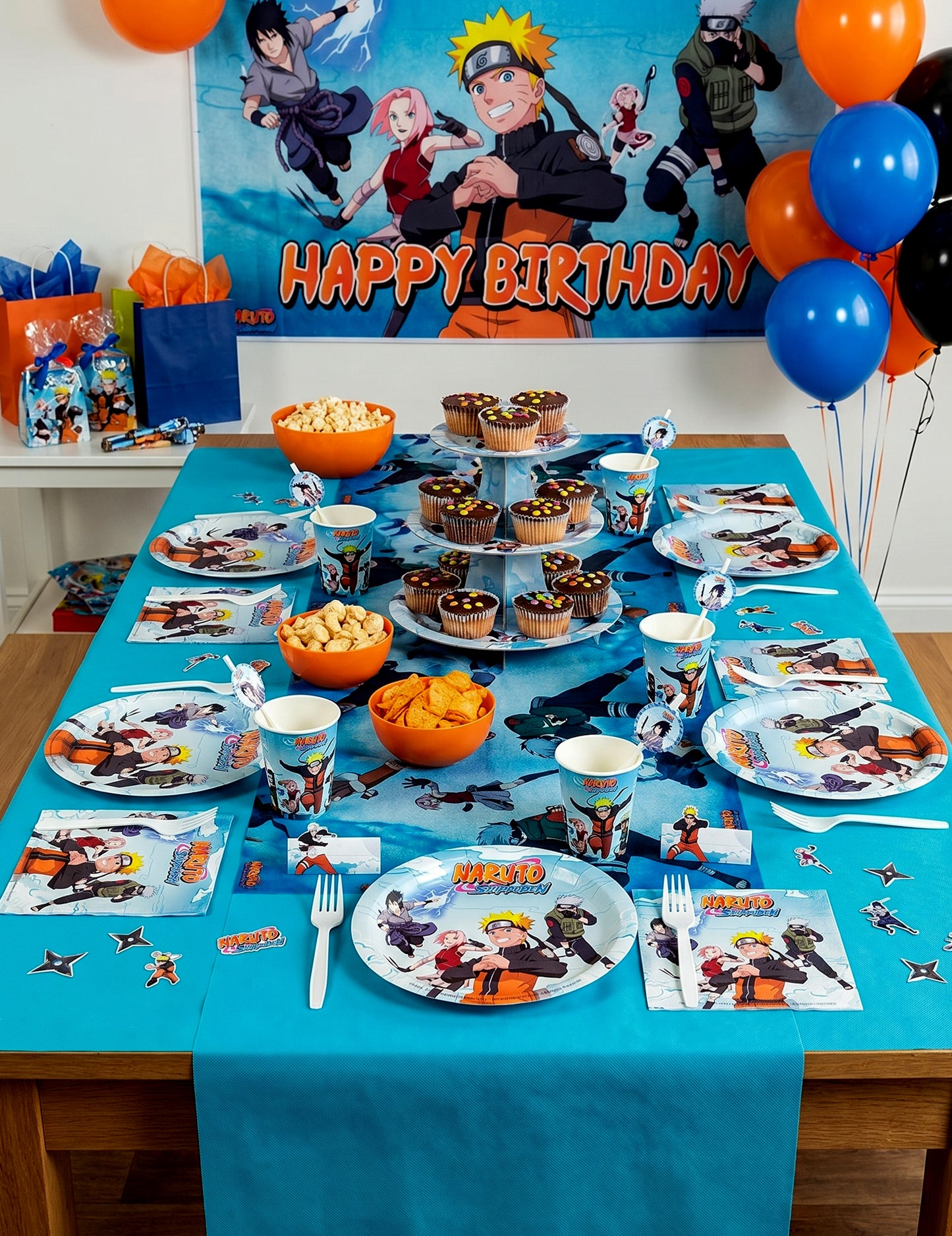 8 platos de cartón de 23 cm Naruto Shippuden™