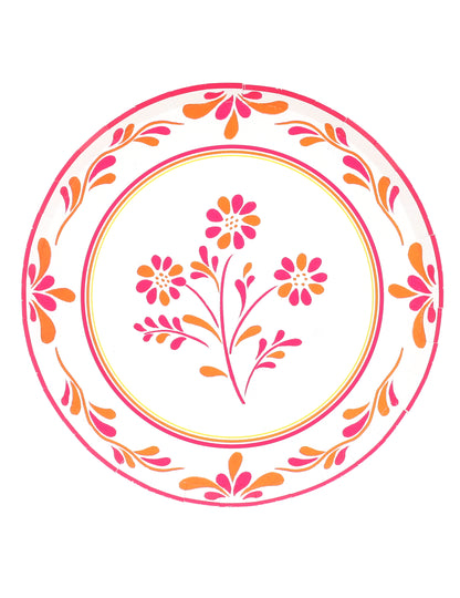 8 platos de cartón Pink Limonade 23 cm