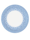 Assiettes en carton étoiles pour fête bleues à pois blancs