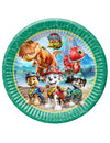 8 Platos de cartón Patrulla Canina™ Dino Movie 23 cm