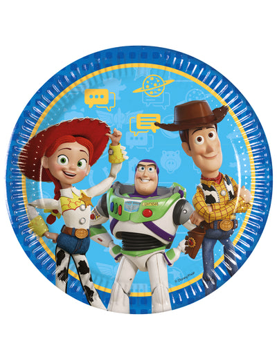 8 Platos de cartón Toy Story 5™ 23 cm