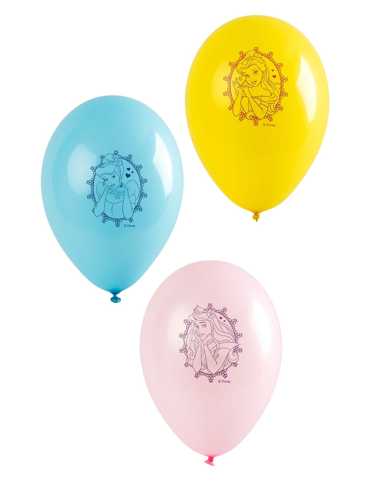 globos Disney princesas Journey para niño azul amarillo y rosa