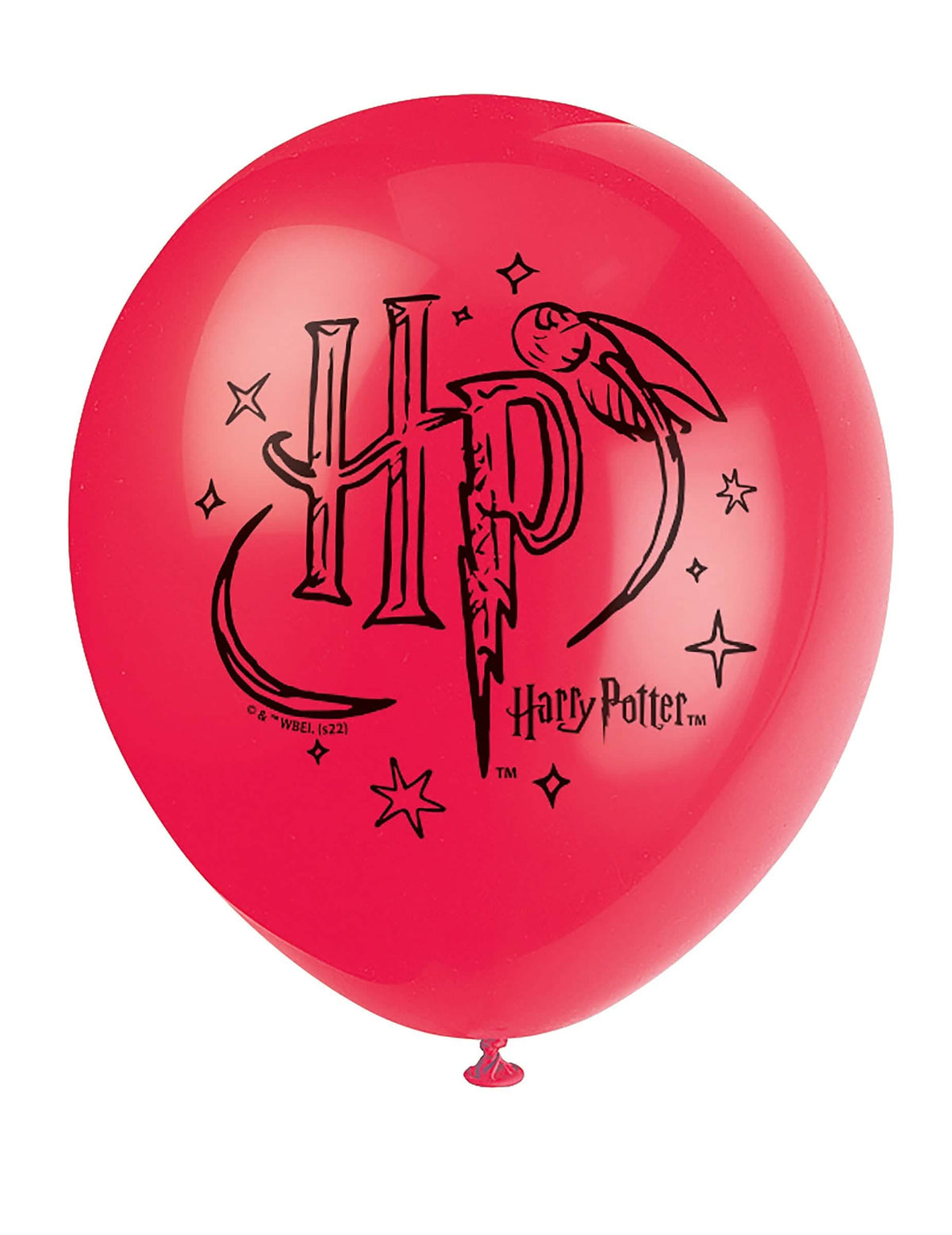 Primer plano del globo rojo de los globos de látex Harry Potter