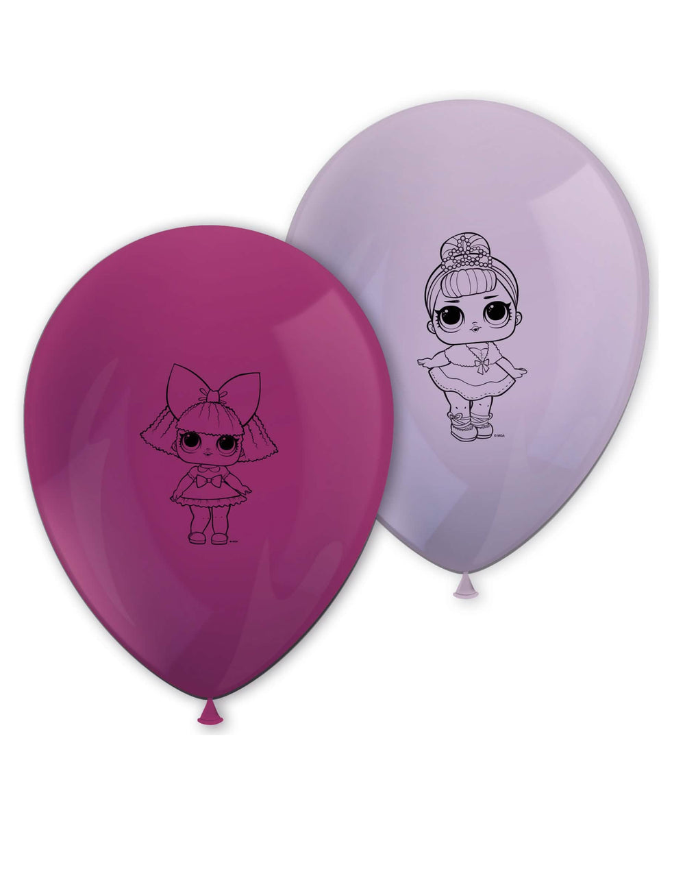 globos de látex LOL Surprise para niño rosas y morados