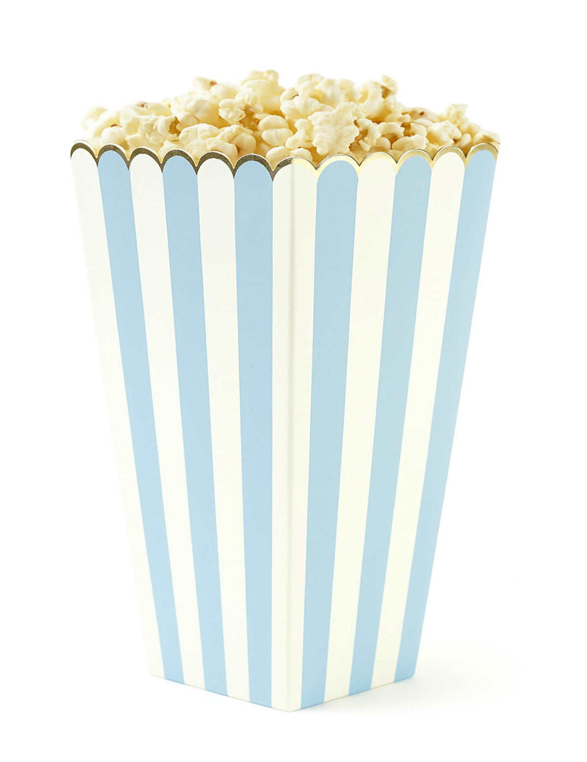 Vue d'une boîte remplie des boîtes à pop corn pour fête