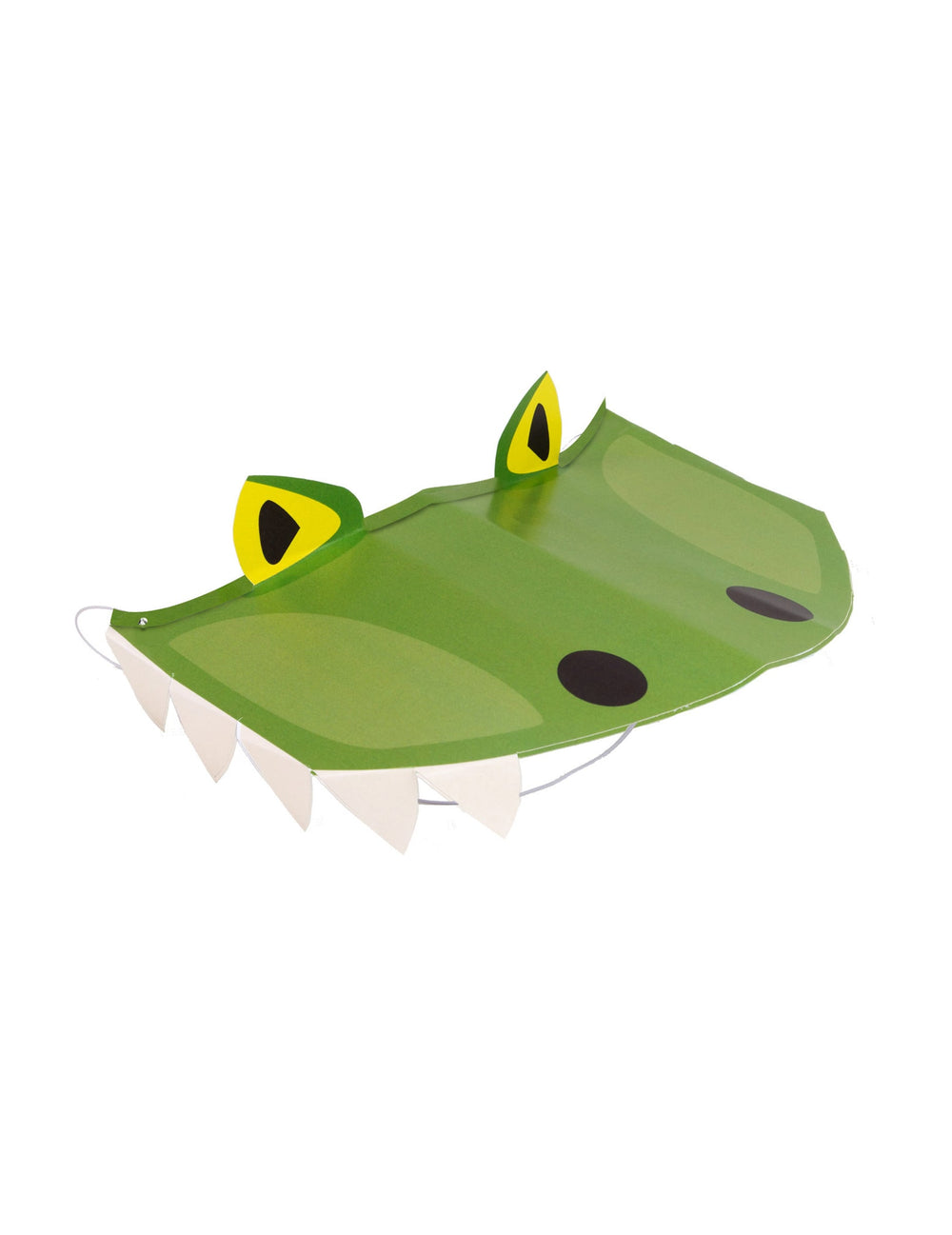 Casquette de fête grands dinosaures pour enfant vert avec dents blanches et élastique