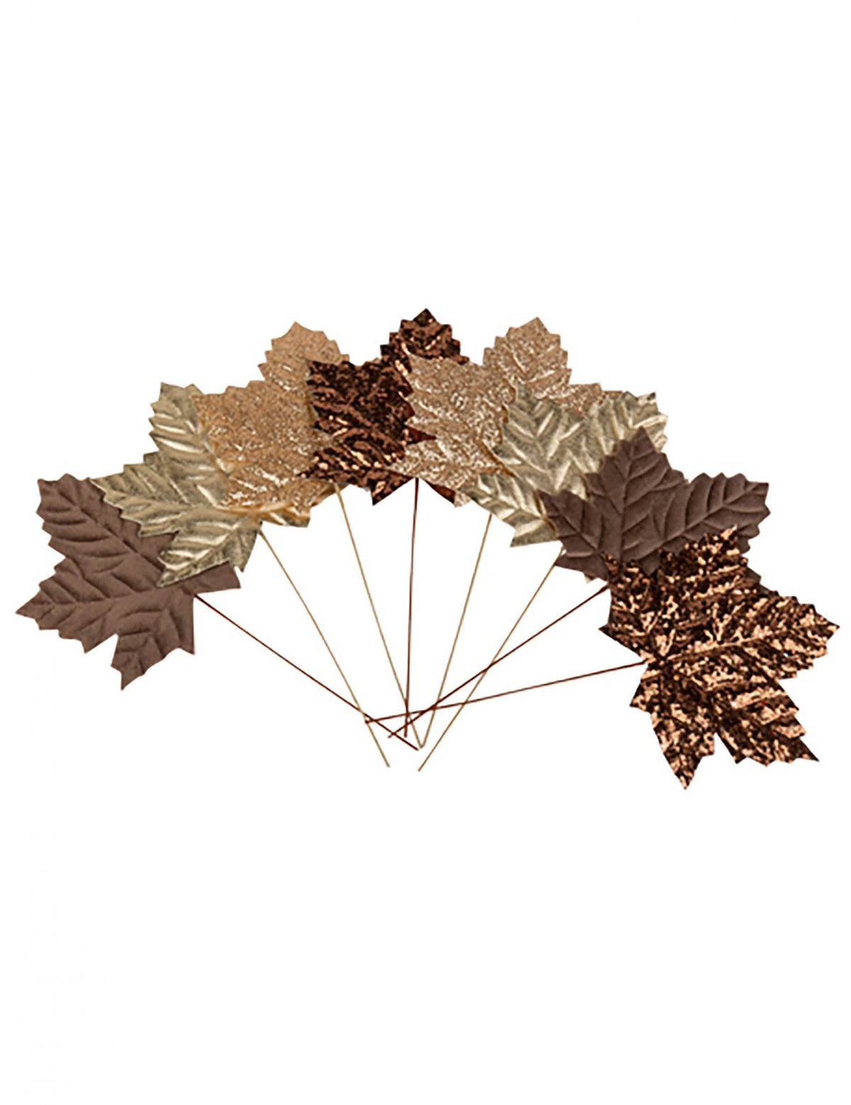 Feuilles d'érable pour décoration champagne chocolat et dorées