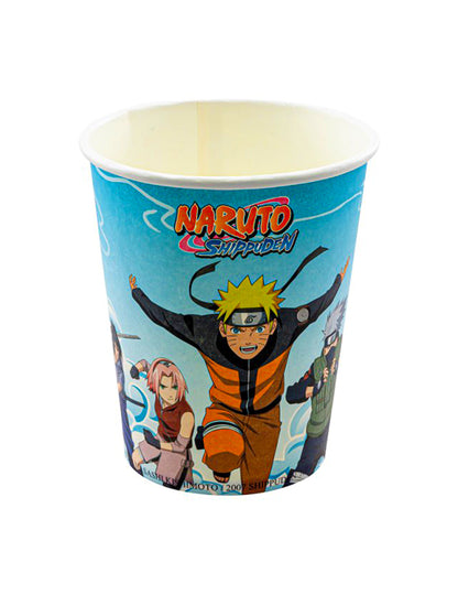 8 vasos de cartón Naruto Shippuden™ 250 ml