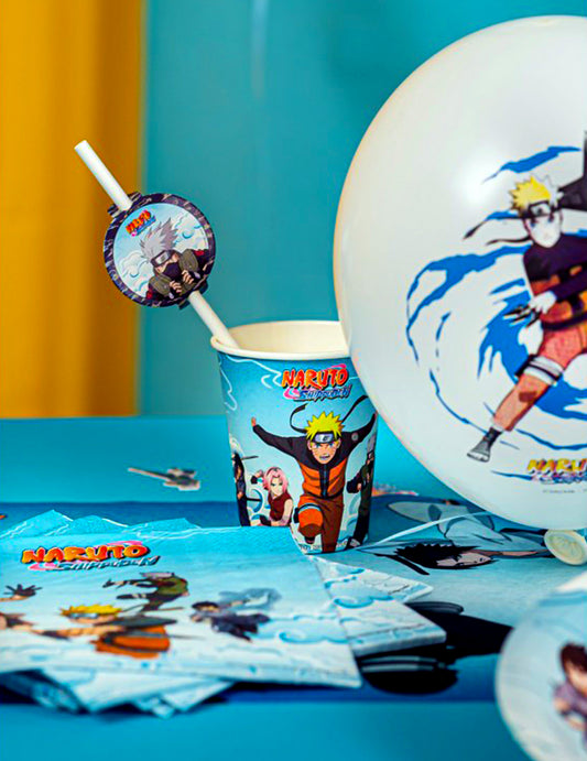 8 vasos de cartón Naruto Shippuden™ 250 ml