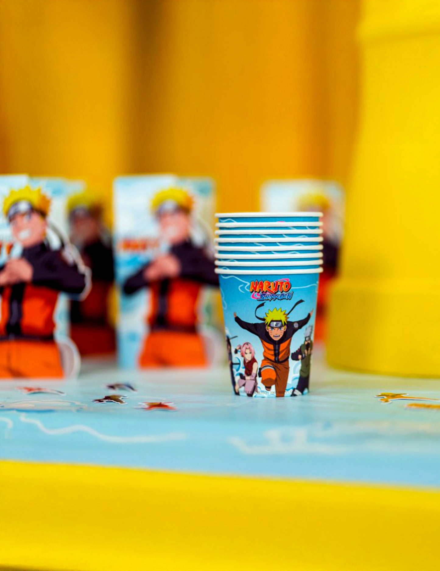8 vasos de cartón Naruto Shippuden™ 250 ml