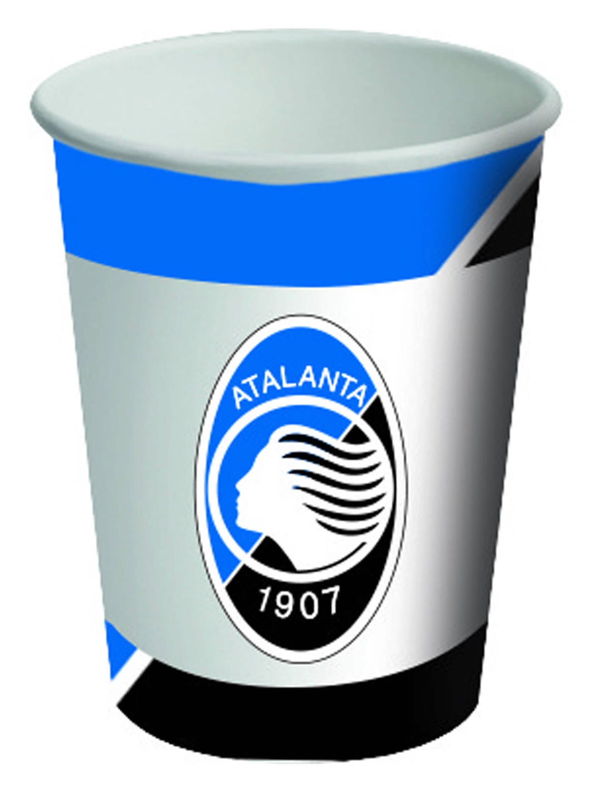 8 bielych a modrÃ½ch kartÃ³novÃ½ch pohÃ¡rov Atalantaâ„¢, 266 ml