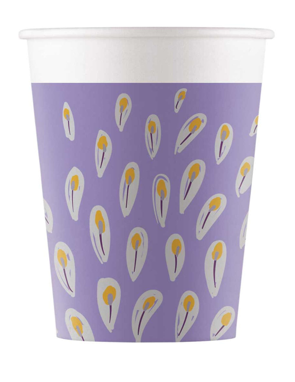 Gobelets en carton paon violets métallisés