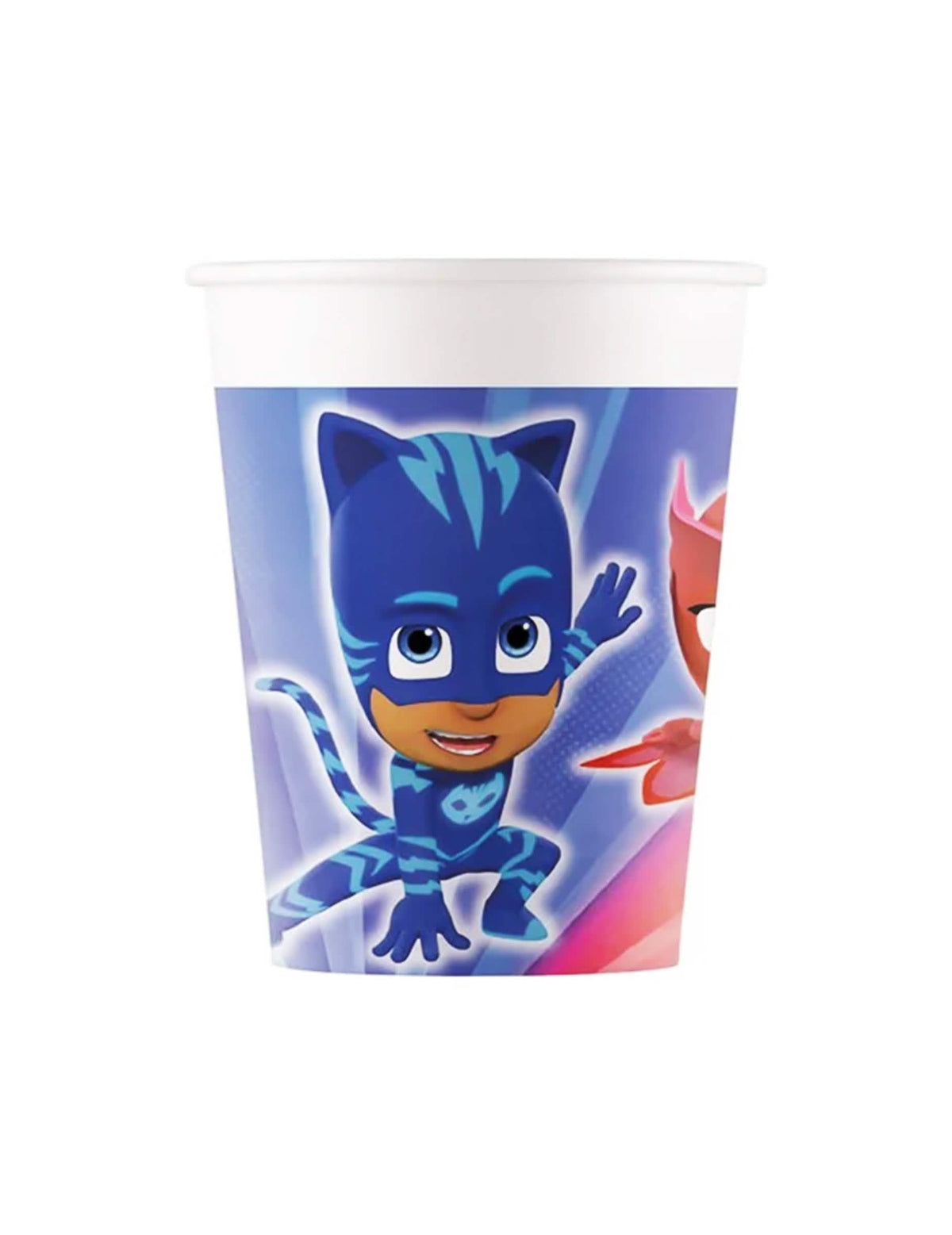 Vasos de cartón PJMasks para niño azules con Yoyo