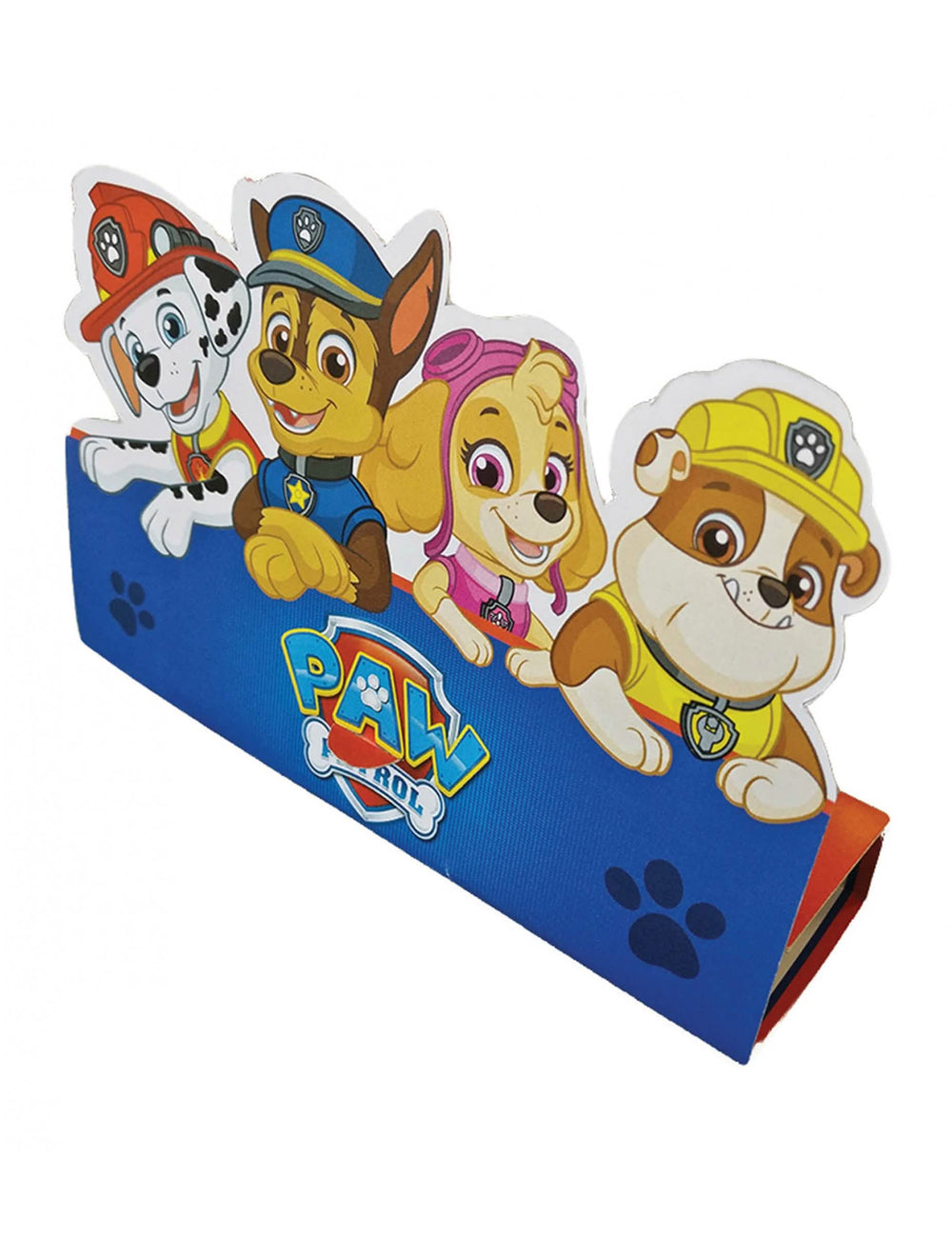 Invitaciones y sobres La Patrulla Canina azules con Marcus, Chase, Stella y Ruben