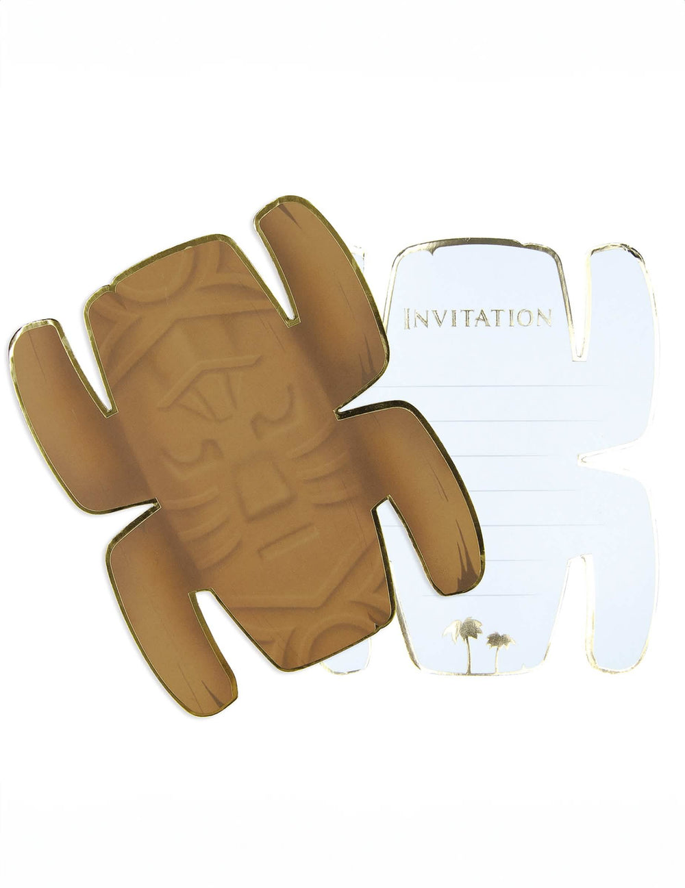 Vue de l'intérieur des invitations totem aventurier