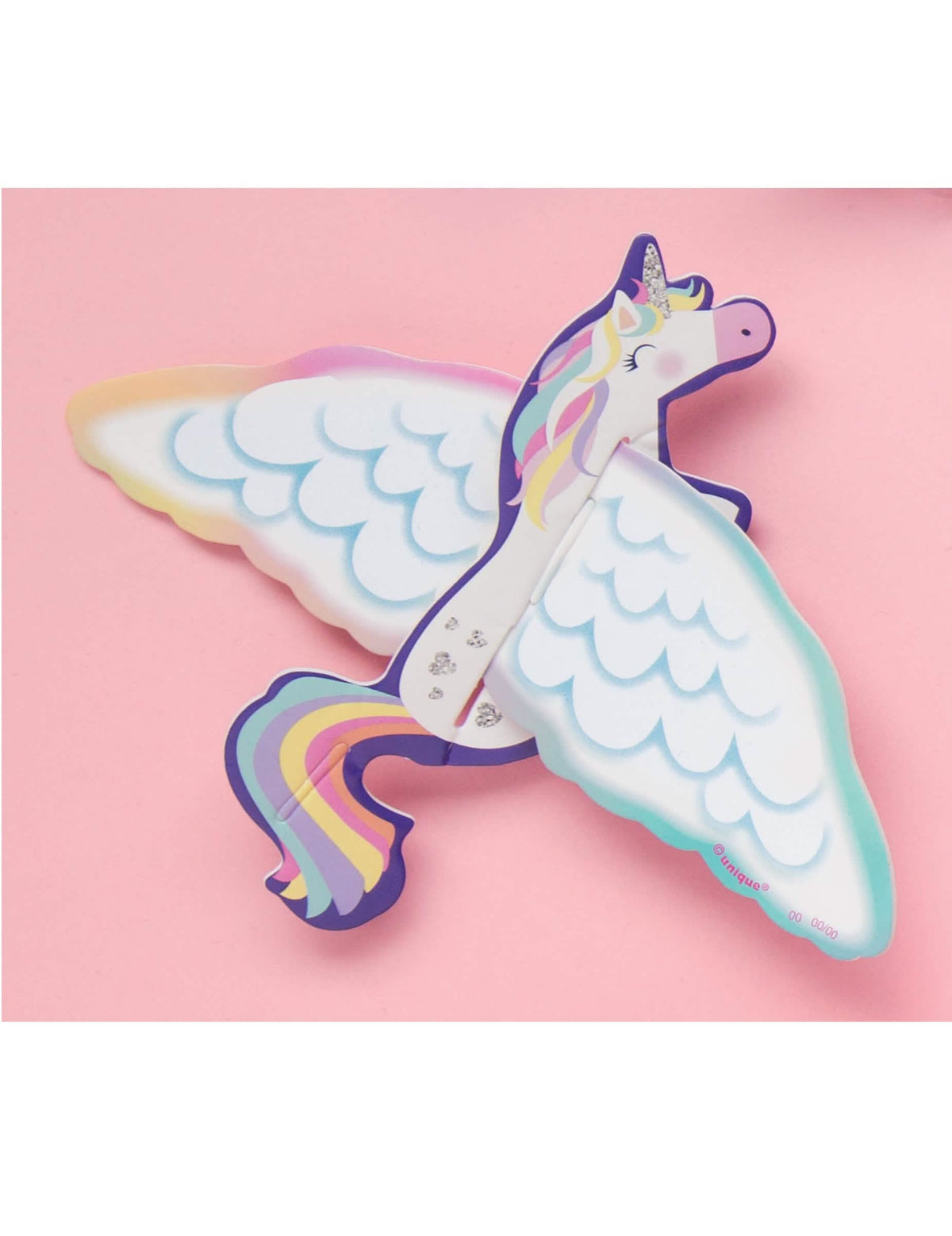 unicornios volantes de papel para piñata unicornio blancas y multicolores con purpurina