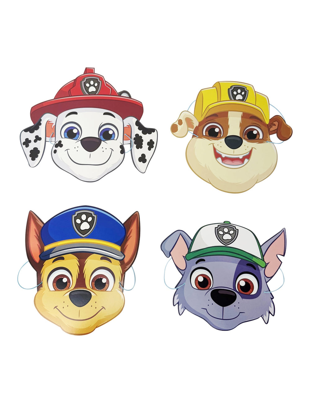 Masques en papier Pat'patrouille pour enfant lot de 8 personnages assortis