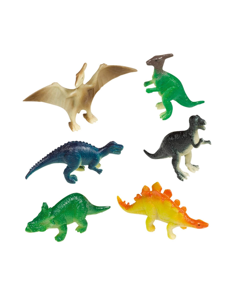 Mini figuritas de dinosaurios multicolores de plástico para piñata