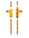 Pailles girafe Get Wild safari pour enfant jaune et orange en carton