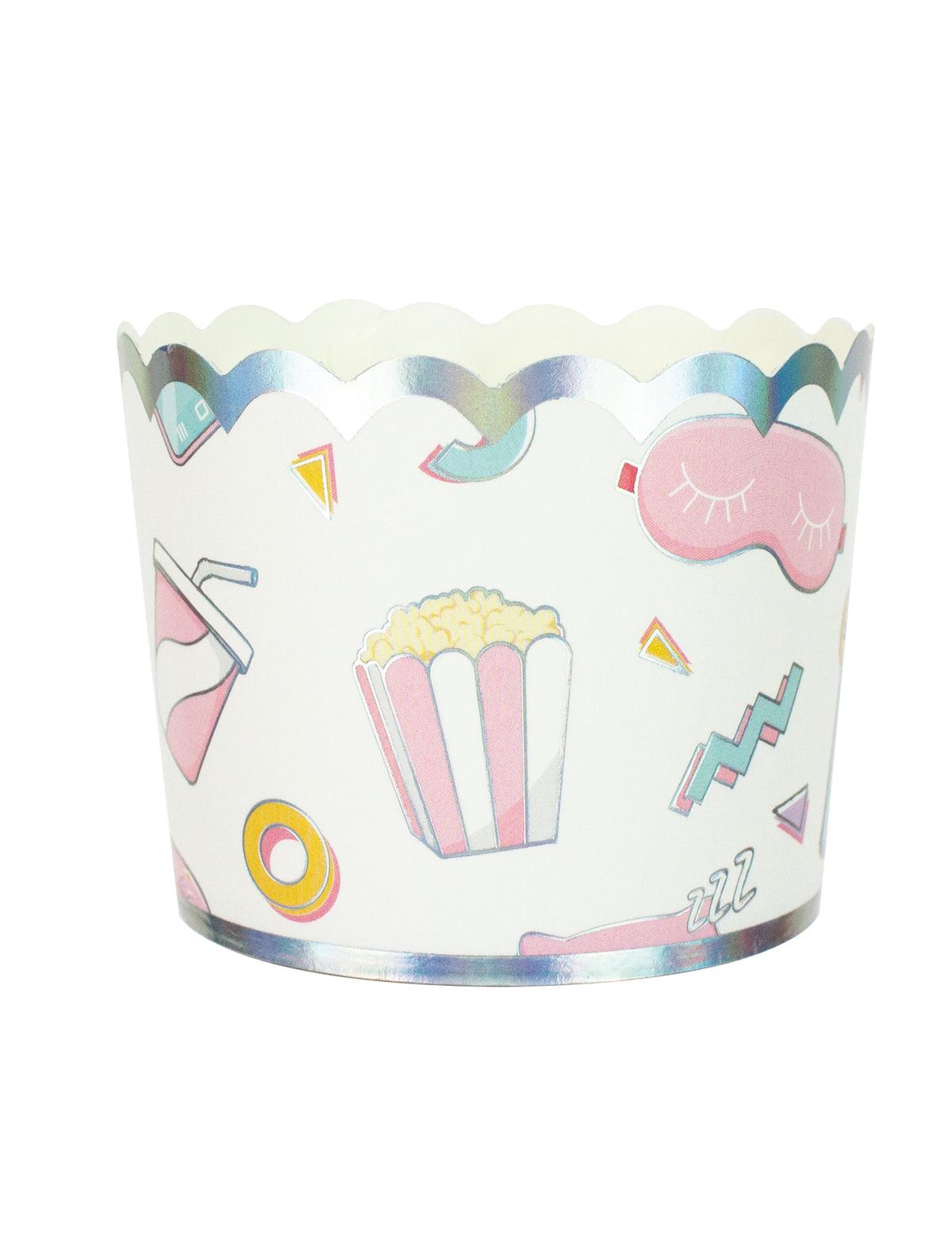 Gros plan sur les motifs du petits pots pyjama party