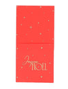 8 portacubiertos Feliz Navidad atemporal rojo y oro 10 x 20 cm
