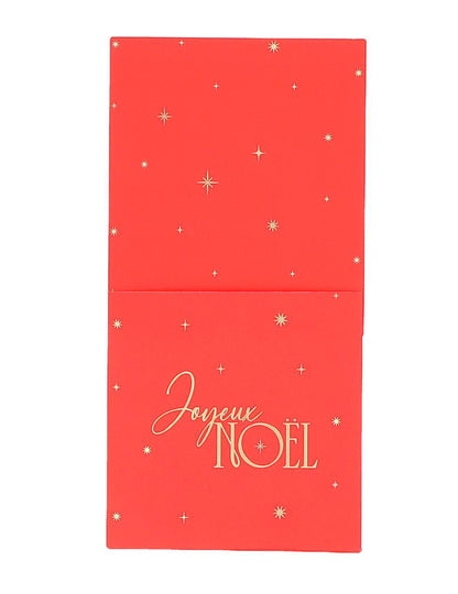 8 portacubiertos Feliz Navidad atemporal rojo y oro 10 x 20 cm