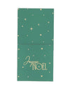 8 portacubiertos Feliz Navidad atemporal verde inglés y oro 10 x 20 cm
