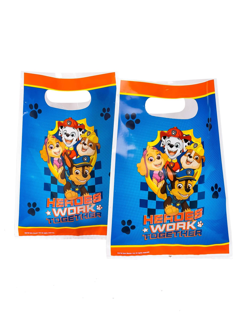 Bolsas de regalo La Patrulla Canina para niño azules con estampado Heroes Work Together