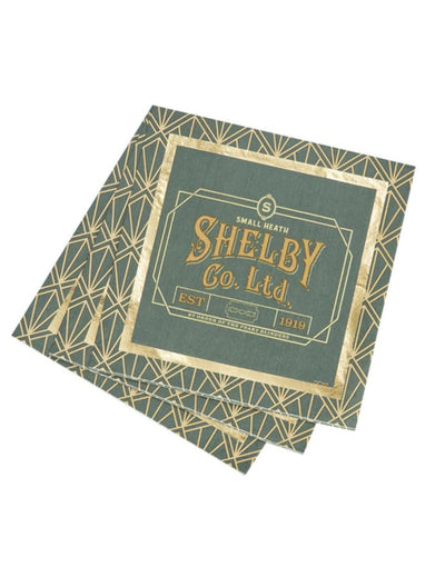 Serviettes en papier Peaky Blinders pour fête vert et doré