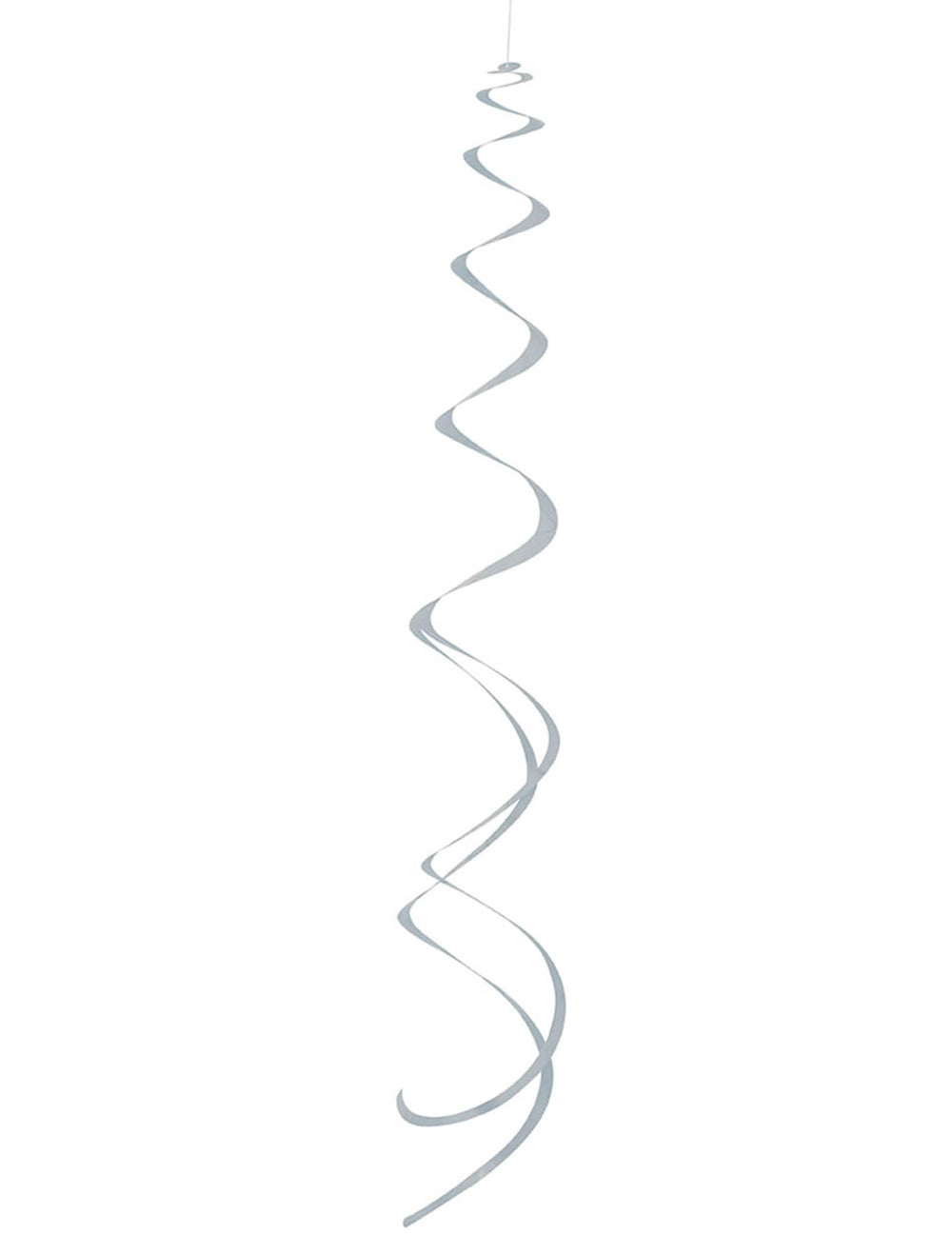Suspensiones en espiral plateadas para fiesta