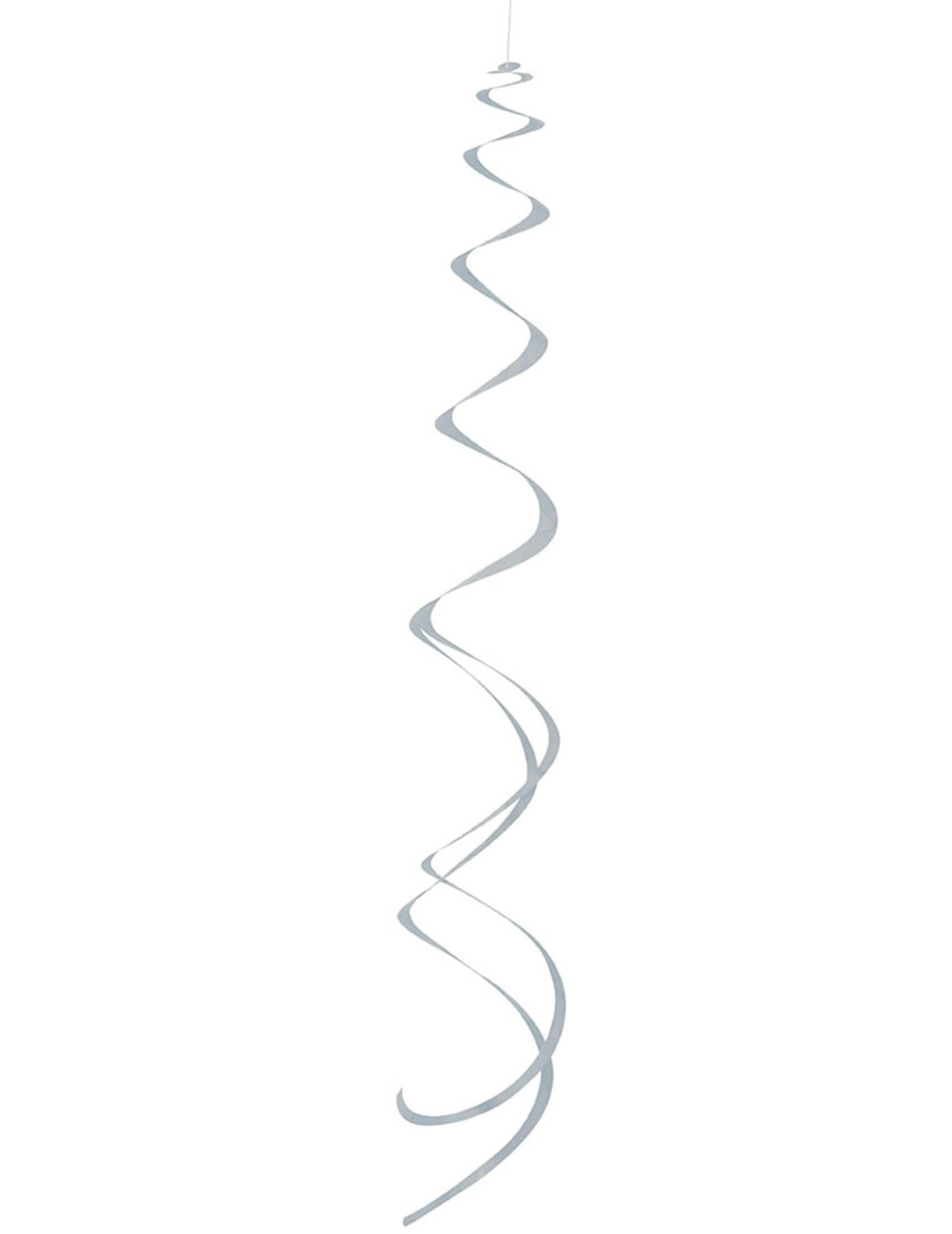 Suspensiones en espiral plateadas para fiesta