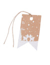 Étiquettes cadeaux petit faon en papier kraft marron