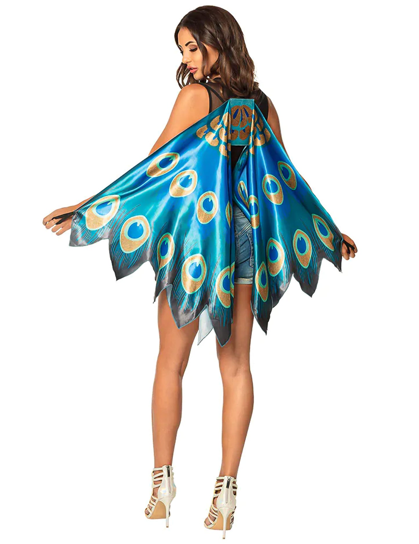 Alas de pavo real 155 cm adulto