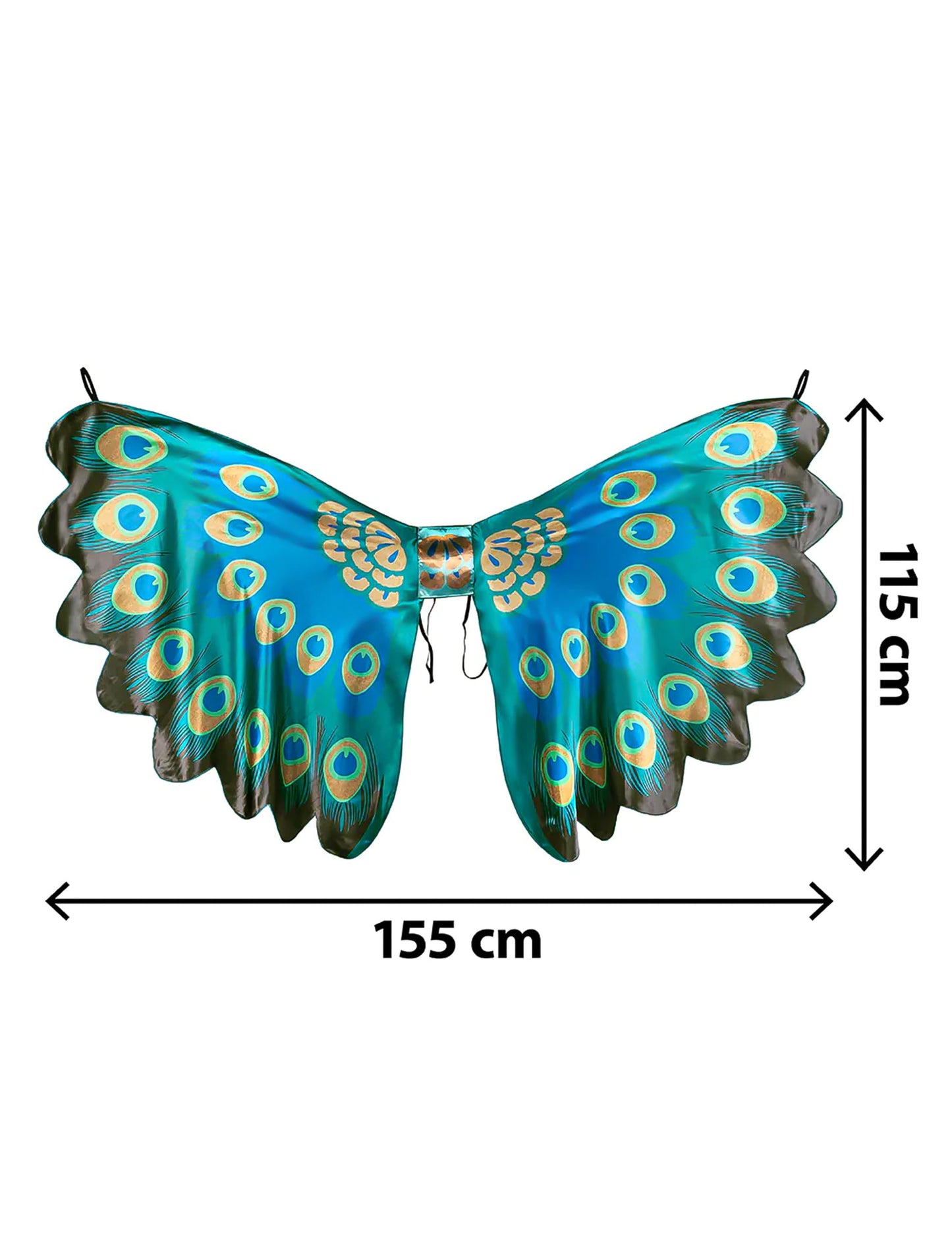 Alas de pavo real 155 cm adulto