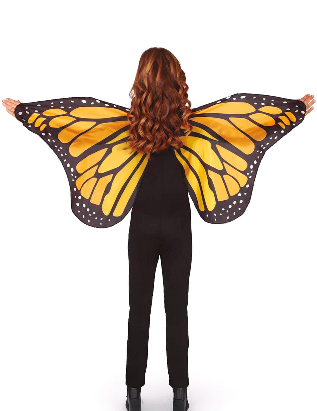 alas de mariposa para niño naranja y negro