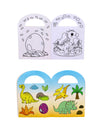 Álbum de colorear con pegatinas de dinosaurios