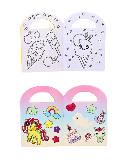 Álbum de colorear con pegatinas de unicornio