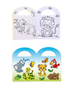 Álbum de colorear con pegatinas del zoo